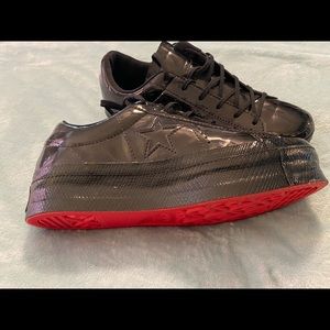 Converse One Star platform ox black sneakers